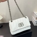 Balenciaga Monaco White Leather Big Shoulder Bag 4 Sizes