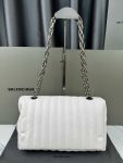 Balenciaga Monaco White Leather Big Shoulder Bag 4 Sizes