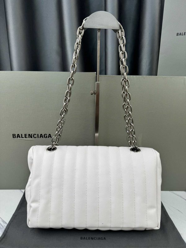 Balenciaga Monaco White Leather Big Shoulder Bag 4 Sizes