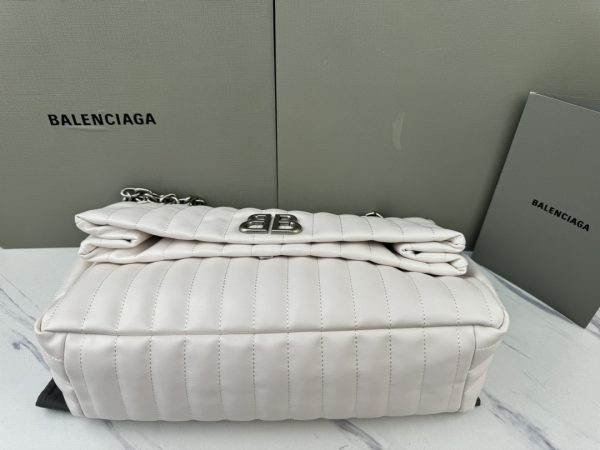 Balenciaga Monaco White Leather Big Shoulder Bag 4 Sizes