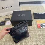 Chanel 22 Black Leather Golden Shoulder bag Handbag 3sizes