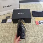 Chanel 22 Black Leather Golden Shoulder bag Handbag 3sizes