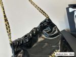 Chanel 22 Black Leather Golden Shoulder bag Handbag 3sizes