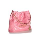 Chanel 22 Pink Leather Golden Shoulder bag Handbag 3sizes