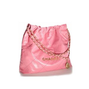 Chanel 22 Pink Leather Golden Shoulder bag Handbag 3sizes