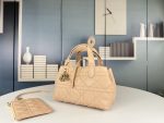 DIOR Toujours Beige Tote Leather Cream Women