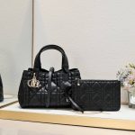 DIOR Toujours Black Tote Leather Women