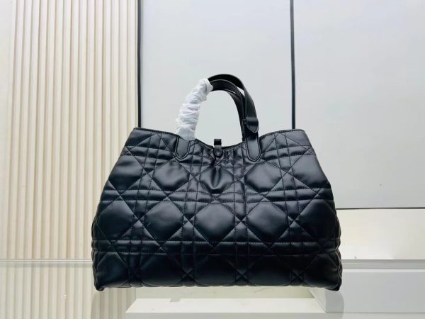 DIOR Toujours Black Tote Leather Women