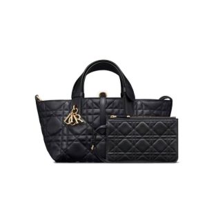 DIOR Toujours Black Tote Leather Women
