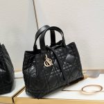 DIOR Toujours Black Tote Leather Women