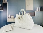 DIOR Toujours White Tote Leather Women