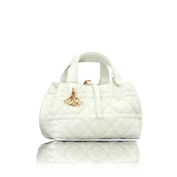 DIOR Toujours White Tote Leather Women