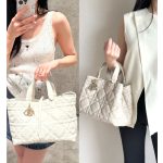 DIOR Toujours White Tote Leather Women