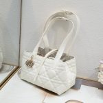 DIOR Toujours White Tote Leather Women