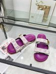 Gucci Purple Women Men Sandal Rhinestone Summer Slipper