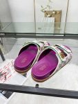 Gucci Purple Women Men Sandal Rhinestone Summer Slipper