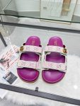 Gucci Purple Women Men Sandal Rhinestone Summer Slipper