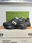 Gucci Rhyton Vintage Trainer Black Sneaker White GG Logo