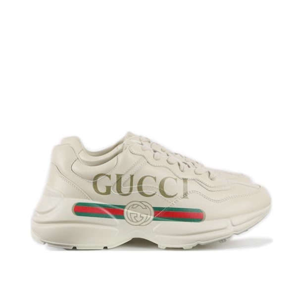 Gucci Rhyton Vintage Trainer Sneaker GG Logo Red Green