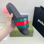 Gucci Web Slide Men Women Sandal Green Red