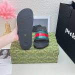 Gucci Web Slide Men Women Sandal Green Red