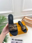 Louis Vuitton Lock it Monogram Leather Women Sandal