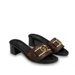 Louis Vuitton Lock it Monogram Leather Women Sandal