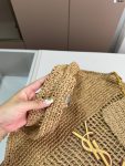 Saint Laurent YSL Raffia Icare Maxi Shopping Bag Straw Nature