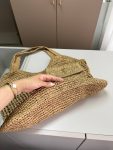 Saint Laurent YSL Raffia Icare Maxi Shopping Bag Straw Nature