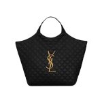 Saint Laurent YSL Women Icare Maxi Shopping Bag Quilted Leather Black 3 Sizes