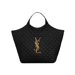 Saint Laurent YSL Women Icare Maxi Shopping Bag Quilted Leather Black 3 Sizes