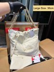 Chanel 22 White Leather Golden Shoulder bag Handbag 3sizes