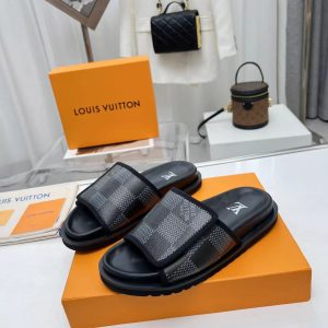 Louis Vuitton Miami Slipper Damier Velcro Grey 2