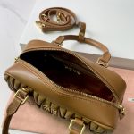 Miu Miu Arcadie Brown Leather Handbag Women 2 Sizes