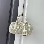 Miu Miu Arcadie White Leather Handbag Women 2 Sizes