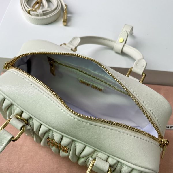 Miu Miu Arcadie White Leather Handbag Women 2 Sizes