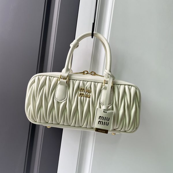 Miu Miu Arcadie White Leather Handbag Women 2 Sizes