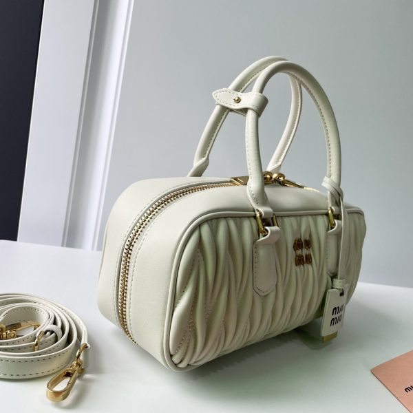 Miu Miu Arcadie White Leather Handbag Women 2 Sizes