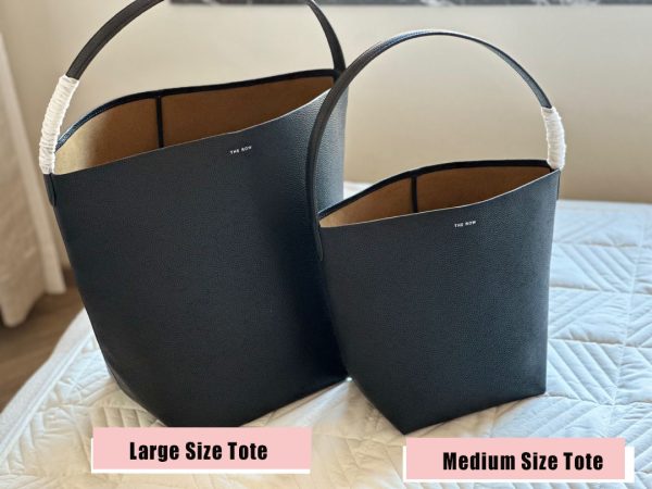 The Row NS Park Tote Leather Black 2 Sizes