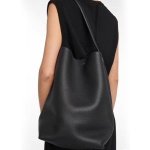 The Row NS Park Tote Leather Black 2 Sizes 8