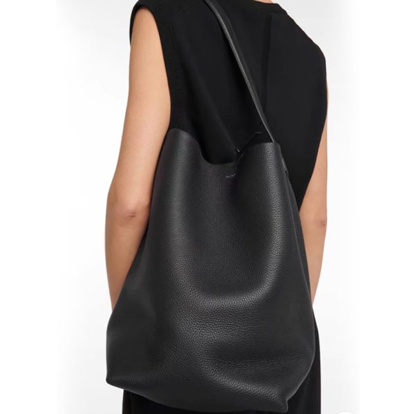 The Row NS Park Tote Leather Black 2 Sizes