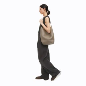 The Row NS Park Tote Leather Grey 2 Sizes