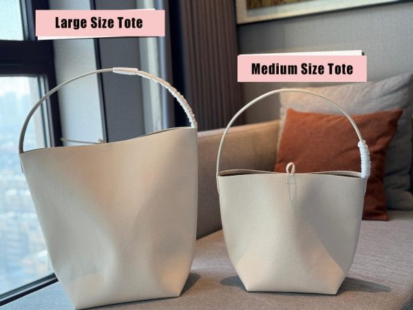 The Row NS Park Tote Leather White 2 Sizes