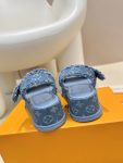 Louis Vuitton Maya Flatform Sandal Denim Blue