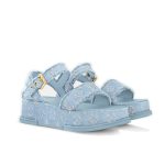 Louis Vuitton Maya Flatform Sandal Denim Blue