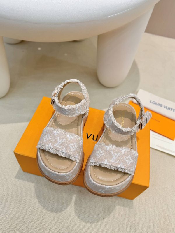 Louis Vuitton Maya Flatform Sandal Denim Nature