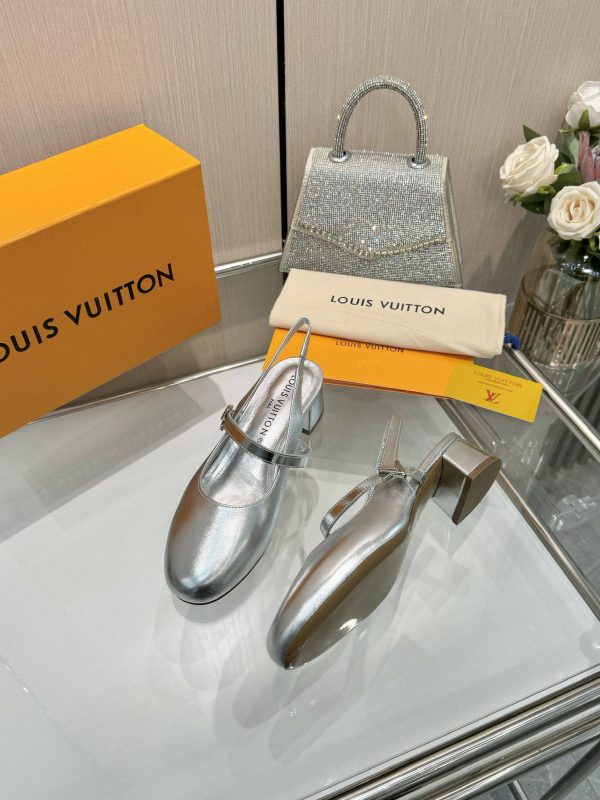 Louis Vuitton Sandal Women Mary Jane Golden Silver