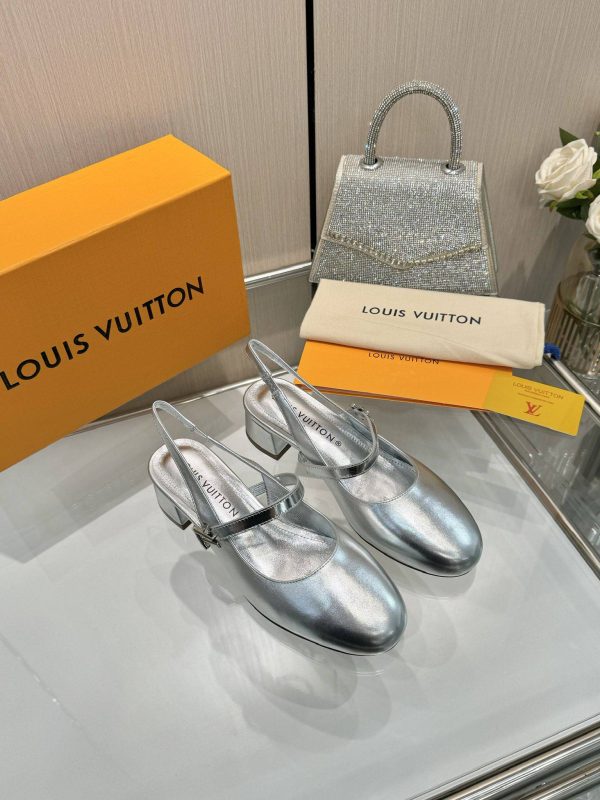 Louis Vuitton Sandal Women Mary Jane Golden Silver