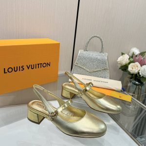 Louis Vuitton Sandal Women Mary Jane Golden Silver 5