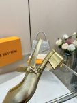 Louis Vuitton Sandal Women Mary Jane Golden Silver